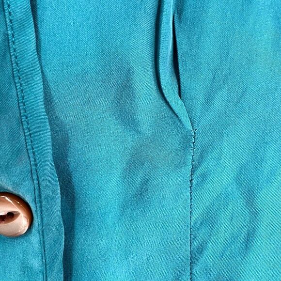 Vintage Sigrid Olsen Secrets Women's Button Down LS Silk Top Blue‎ Size 8 - Picture 12 of 16